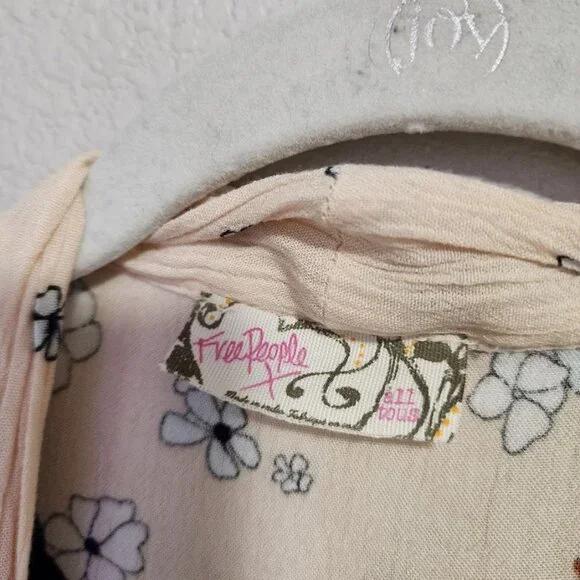 FREE PEOPLE Hidden Hills Maxi Duster Kimono Cardigan Floral Ivory - Picture 7 of 8